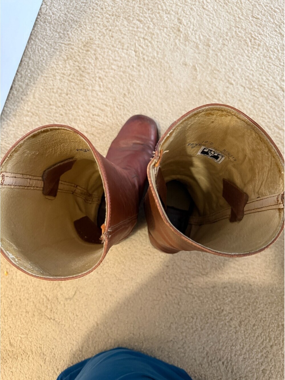 Vintage Frye Men's Campus Boots ? Size 10 D ? Redwood Leather ? Made in USA